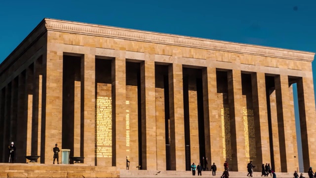 Hyperlapse shot of Anıtkabir,阿塔图尔克的陵墓视频素材