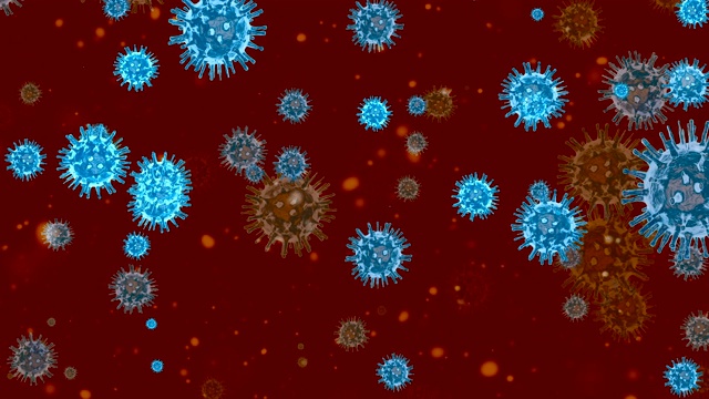 COVID-19计算机模拟符号视频图像视频素材