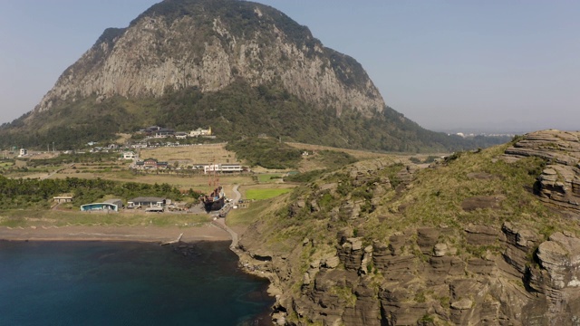 三班山和永美日海滩(龙的头海岸)/西浦西，济州岛，韩国视频素材