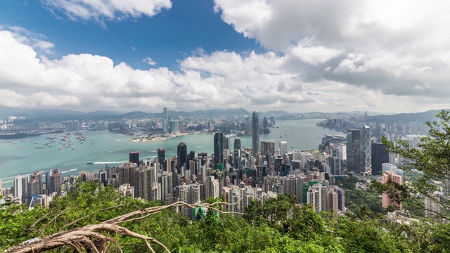 香港摩天大楼的时间流逝视频素材