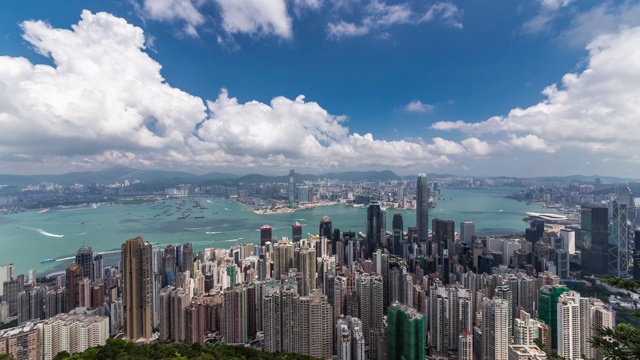 香港摩天大楼的时间流逝视频素材