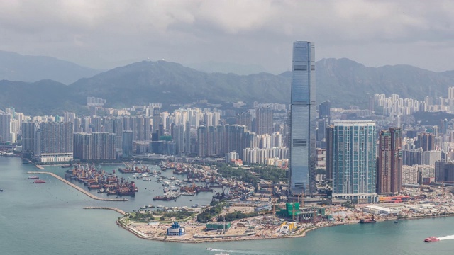 香港摩天大楼的时间流逝视频素材