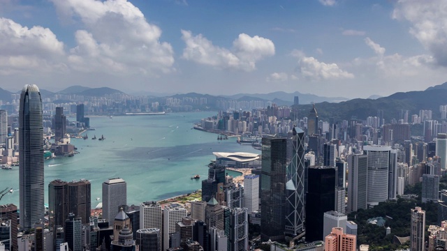 香港摩天大楼的时间流逝视频素材