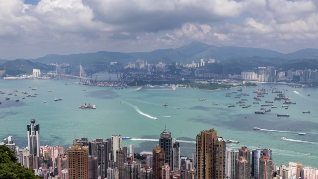 香港摩天大楼的时间流逝视频素材