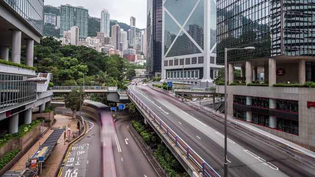 香港摩天大楼的时间流逝视频素材