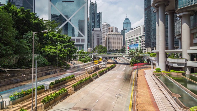 香港摩天大楼的时间流逝视频素材