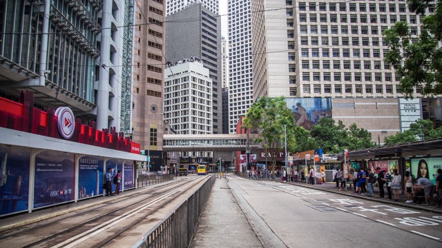 香港摩天大楼的时间流逝视频素材