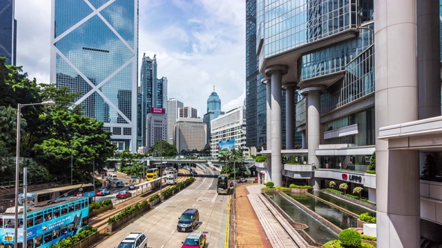 香港摩天大楼的时间流逝视频素材