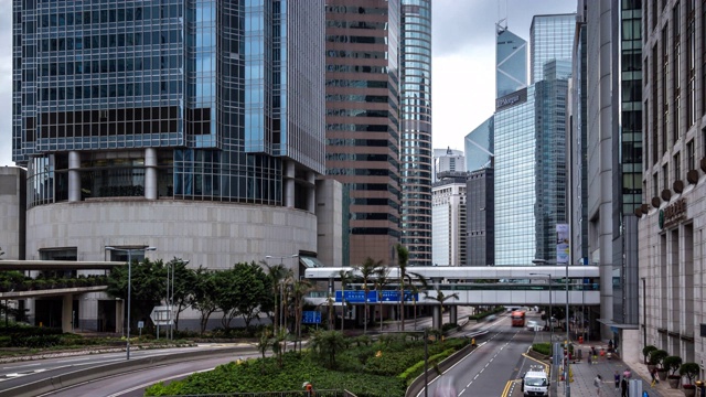 香港摩天大楼的时间流逝视频素材