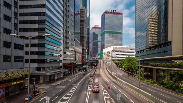 香港摩天大楼的时间流逝视频素材