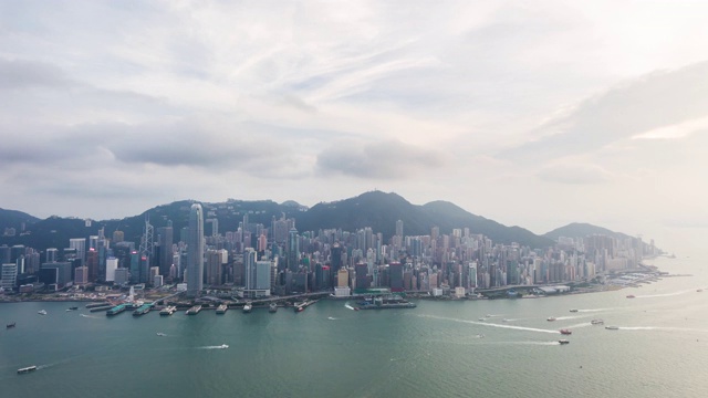 香港摩天大楼的时间流逝视频素材