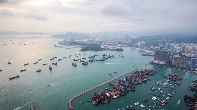 香港摩天大楼的时间流逝视频素材