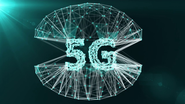 5G技术背景3d渲染，先进技术通信，第5代技术通信，5G网络无线系统视频素材