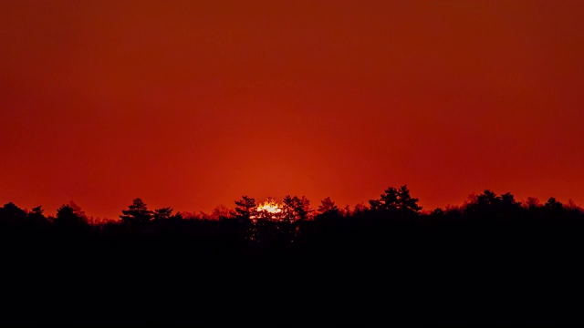 日出，朝阳，晨曦，红天视频下载