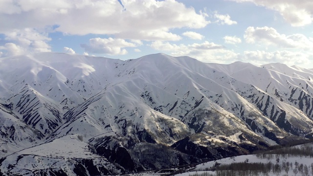 雪峰景象无人机视图视频素材