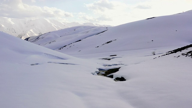 雪峰景象无人机视图视频下载