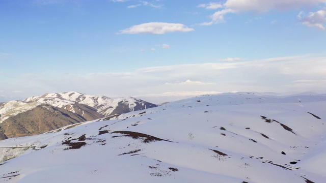 雪峰景象无人机视图视频素材