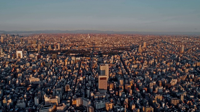 东京，日本城市天际线在黄昏浅草。视频素材