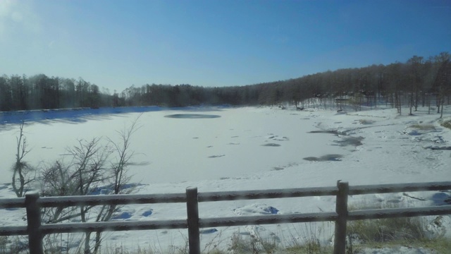 日本长野的雪湖视频素材