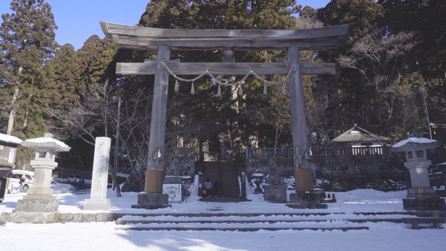 Togakushi Jinja(较低地区)，长野，日本，亚洲视频素材