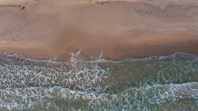 狂野的海滩和蓝绿色的大海视频素材