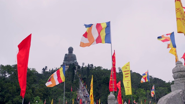 位于香港昂坪村的大佛视频素材