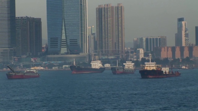 香港的货船视频素材