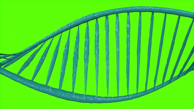 DNA在绿色屏幕上旋转视频素材
