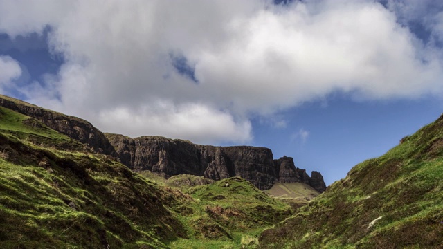 Hyperlapse / TL，位于苏格兰斯凯岛的Quiraing视频素材