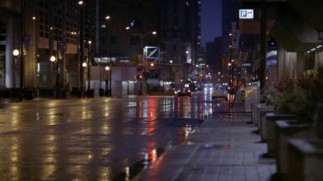 夜雨之城视频素材