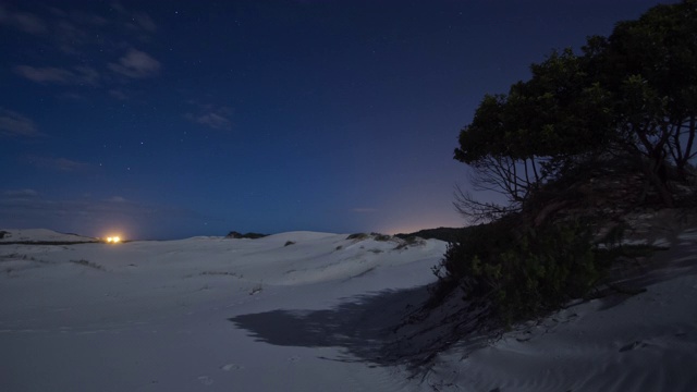 沙丘和星星的时间流逝视频素材