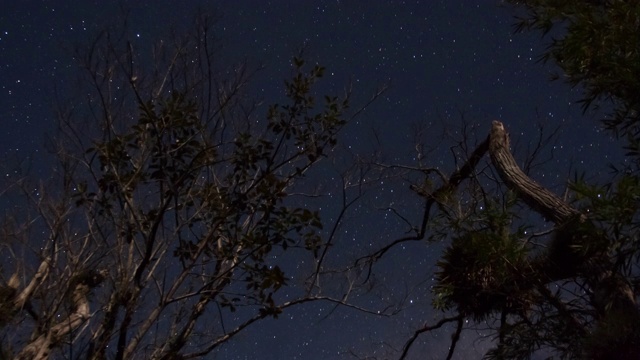 时间流逝-有星星和银河的夜晚视频素材