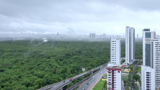 Boa Viagem社区的自然和建筑视频素材