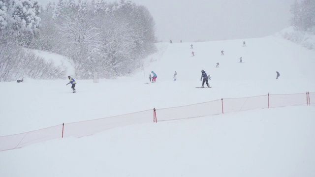 Gala Yuzawa滑雪场，新泻，日本视频素材