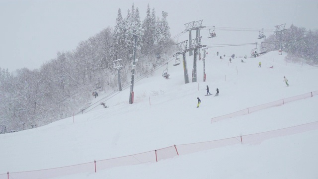 Gala Yuzawa滑雪场，新泻，日本视频素材