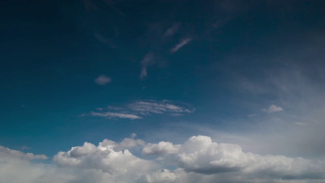 蓬松的白云天空时间流逝。移动云。镜头延时自然4k。背景崇拜基督教概念视频素材