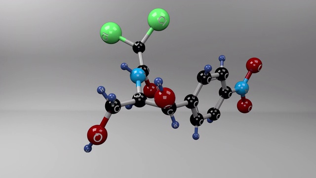 氯霉素分子。视频素材