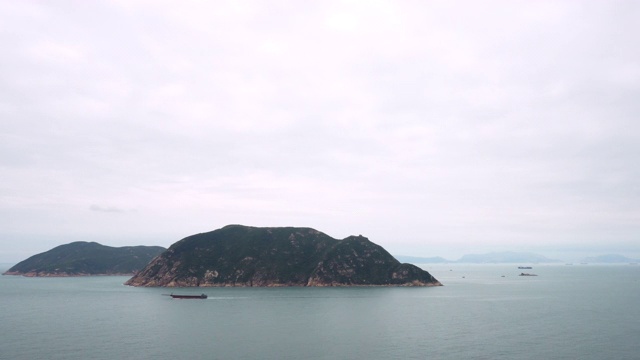 时间推移-平静宁静的景观海景淡绿松石粉蓝色的海孤立的岛屿偏远视频素材