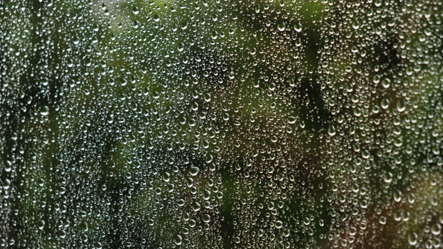 雨落在窗玻璃上视频素材