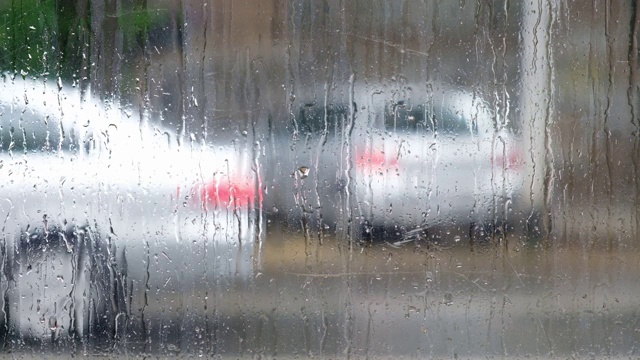 汽车在雨中在交通中视频素材