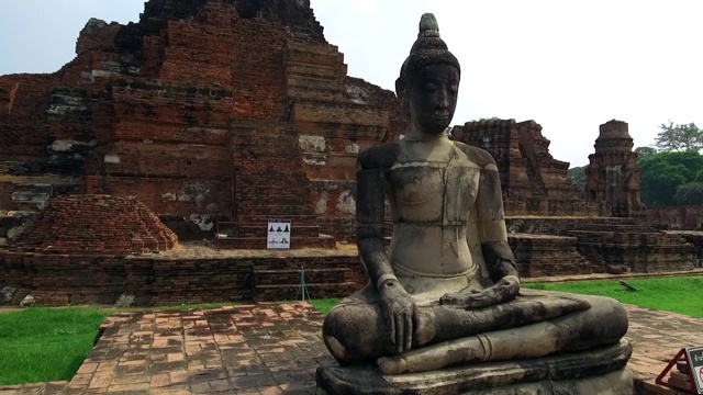 泰国玛哈那寺的古老佛教寺庙视频素材