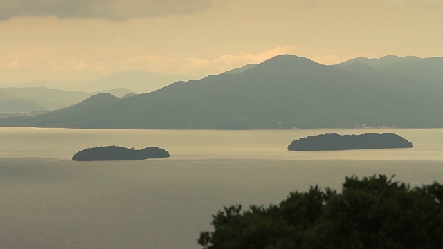 海湾岛屿的景色视频素材