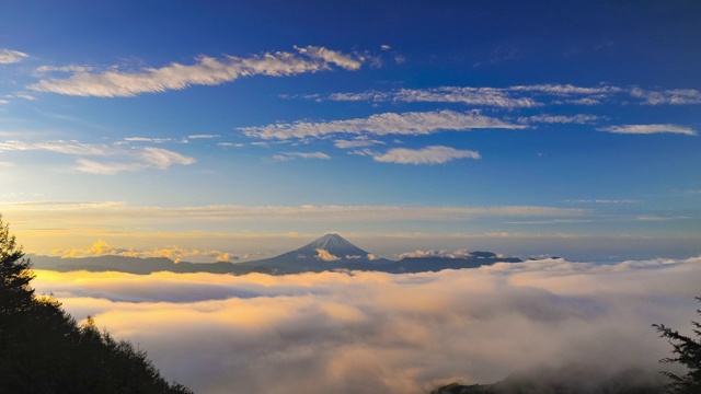 富士山和云海视频素材