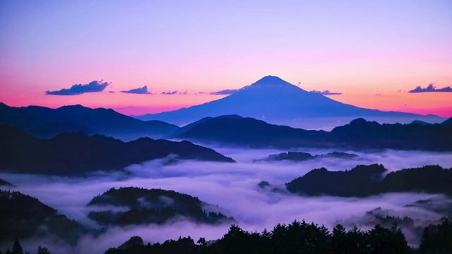 富士山和云海视频素材