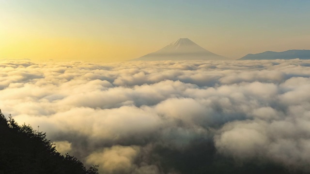 富士山和云海视频素材