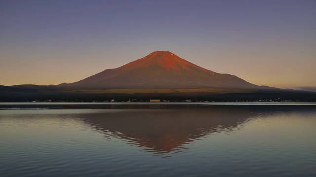 日落时的湖景视频素材