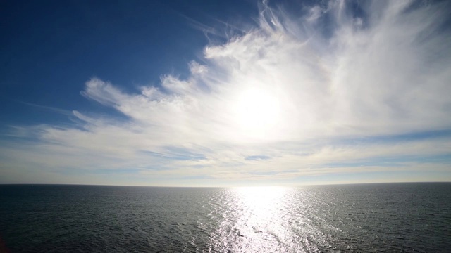 卡布兰克的地中海，海面上的夕阳视频下载