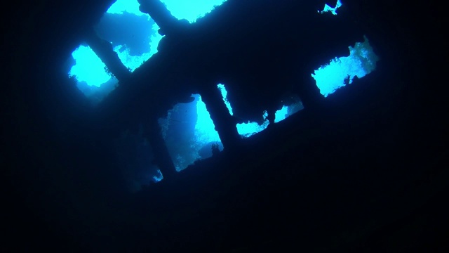 Kensho Maru，水下沉船，泻湖卡车，Chuuk Micronesia视频素材