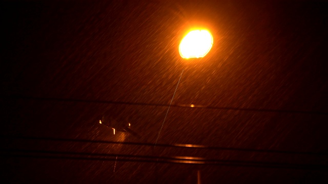 夜间有大雨和雷暴视频素材