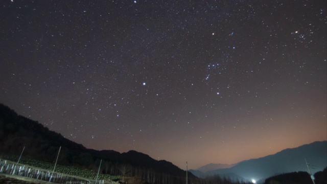 韩国江原道的夜空/ Inje-gun视频素材